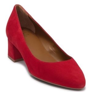 Aquatalia Red Suede Pasha Pumps Size 8.5